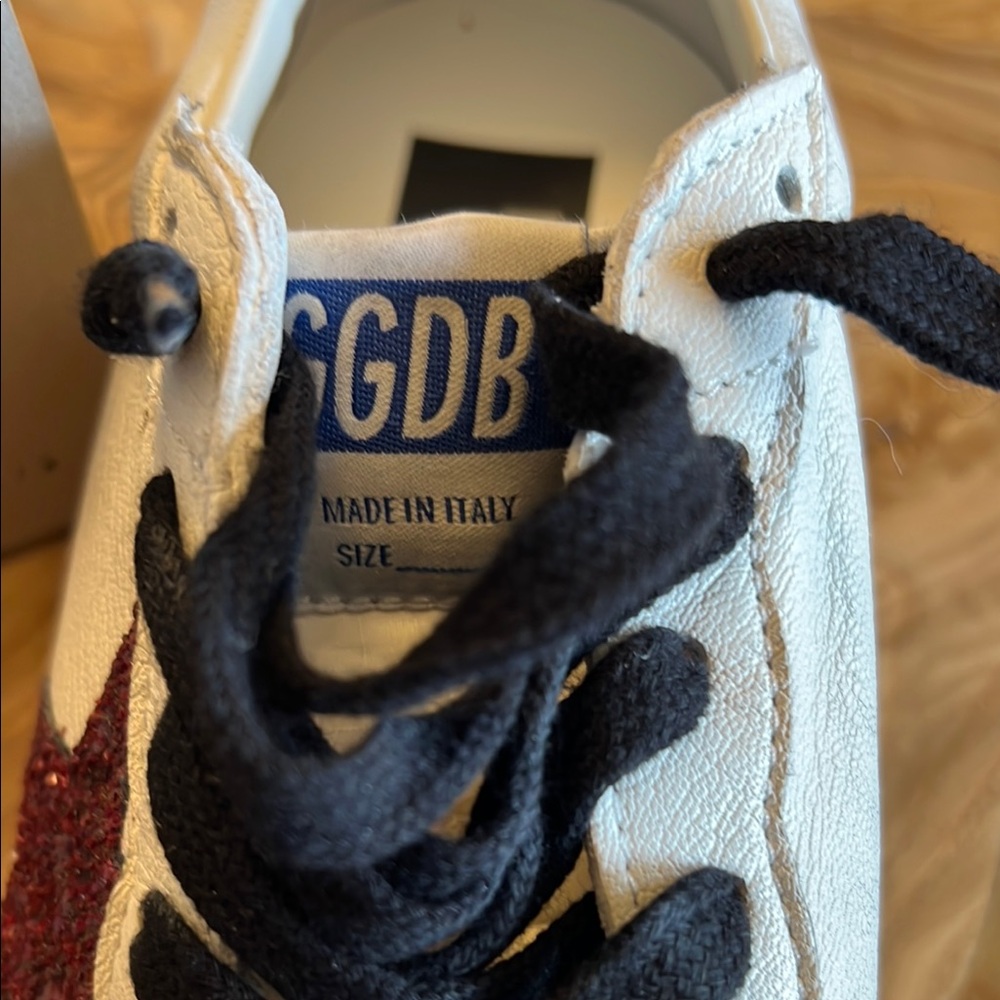 Golden Goose White and Red Sneakers - Picture 7 of 8
